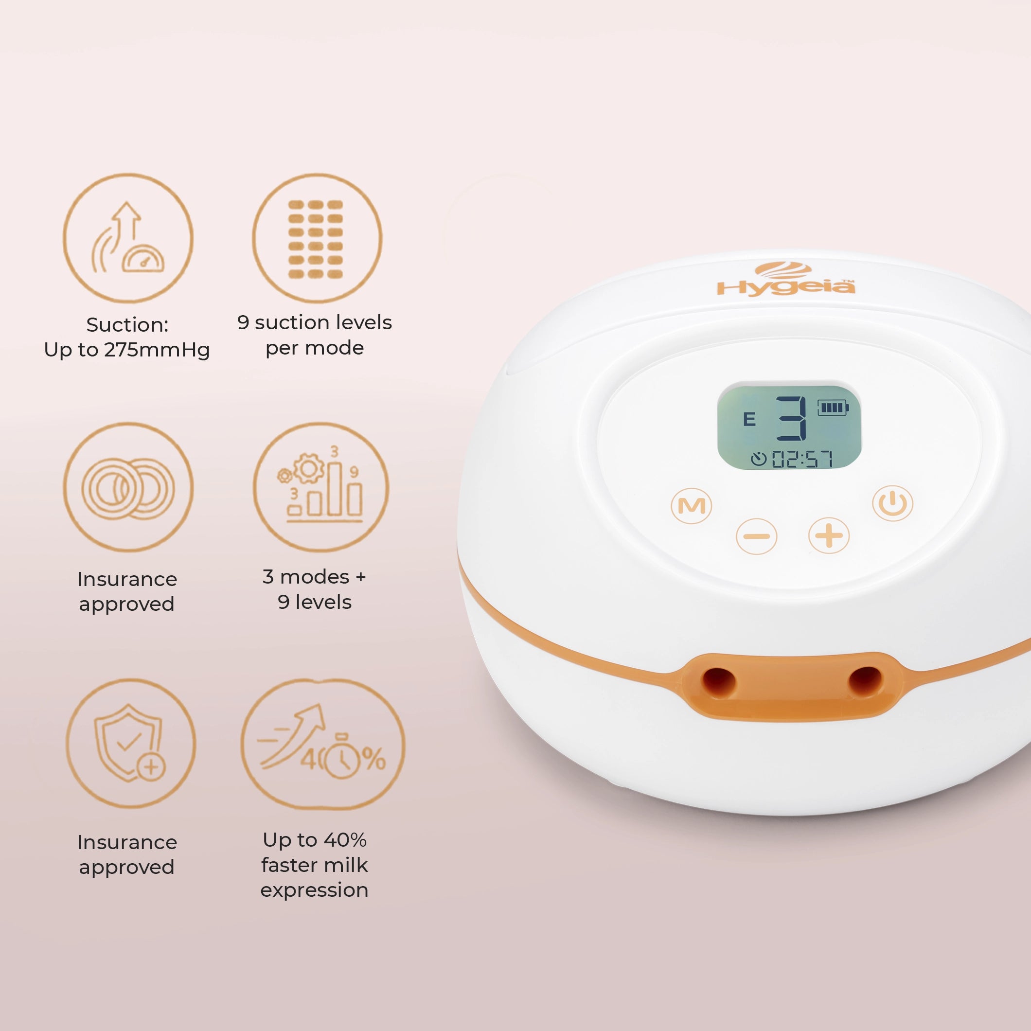 Hygeia Express Hospital-Grade Wearable Breast Pump With PAS