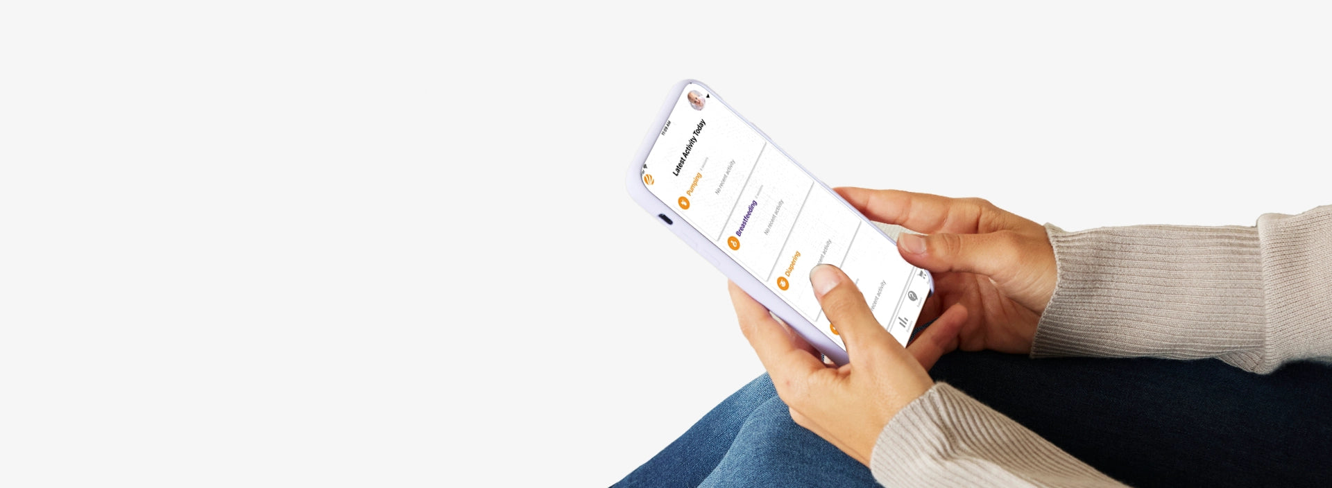 Hygeia baby app on phone